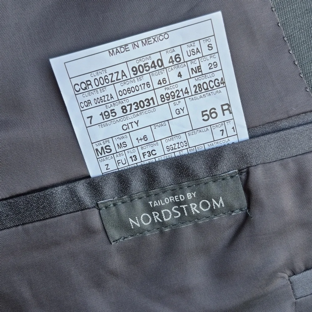 Z ZEGNA City Solid Grey Mohair Wool Blend Sz 44 R Mens Sport Coat Suit Jacket - Picture 6 of 7